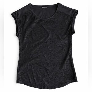 Express Women's Elegant Black Short Sleeve Top